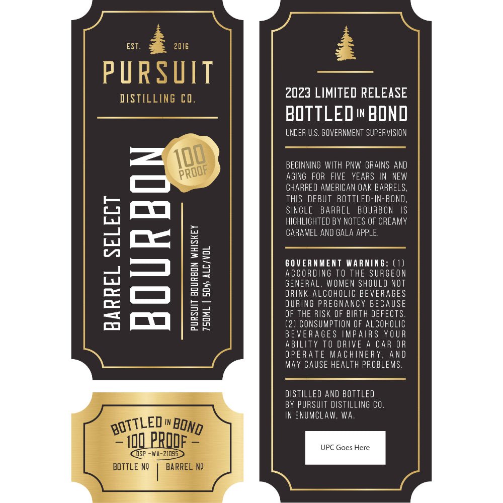 Pursuit Distilling Bottled in Bond Barrel Select Bourbon Bourbon Pursuit Distilling   