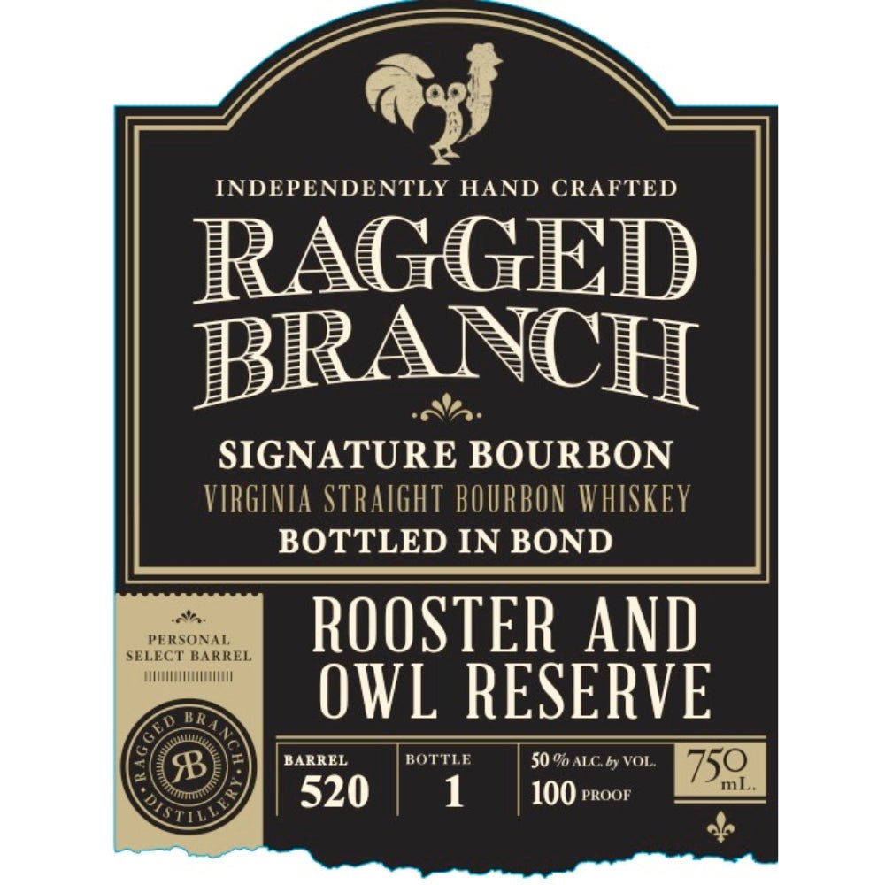 Ragged Branch Rooster And Owl Reserve Bottled In Bond Bourbon Bourbon Ragged Branch