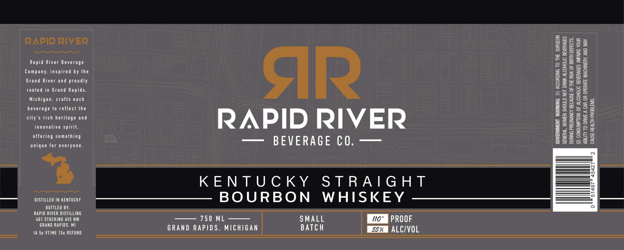 Rapid River Kentucky Straight Bourbon Whiskey Straight Bourbon Whiskey Rapid River Beverage Co.