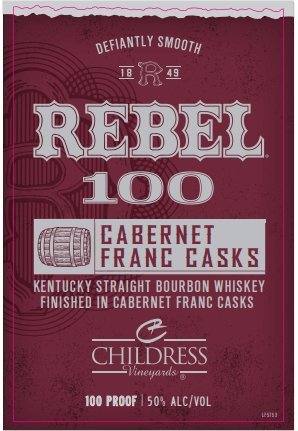 Rebel 100 Kentucky Straight Bourbon Whiskey – Finished in Cabernet Franc Casks Bourbon Whiskey Rebel