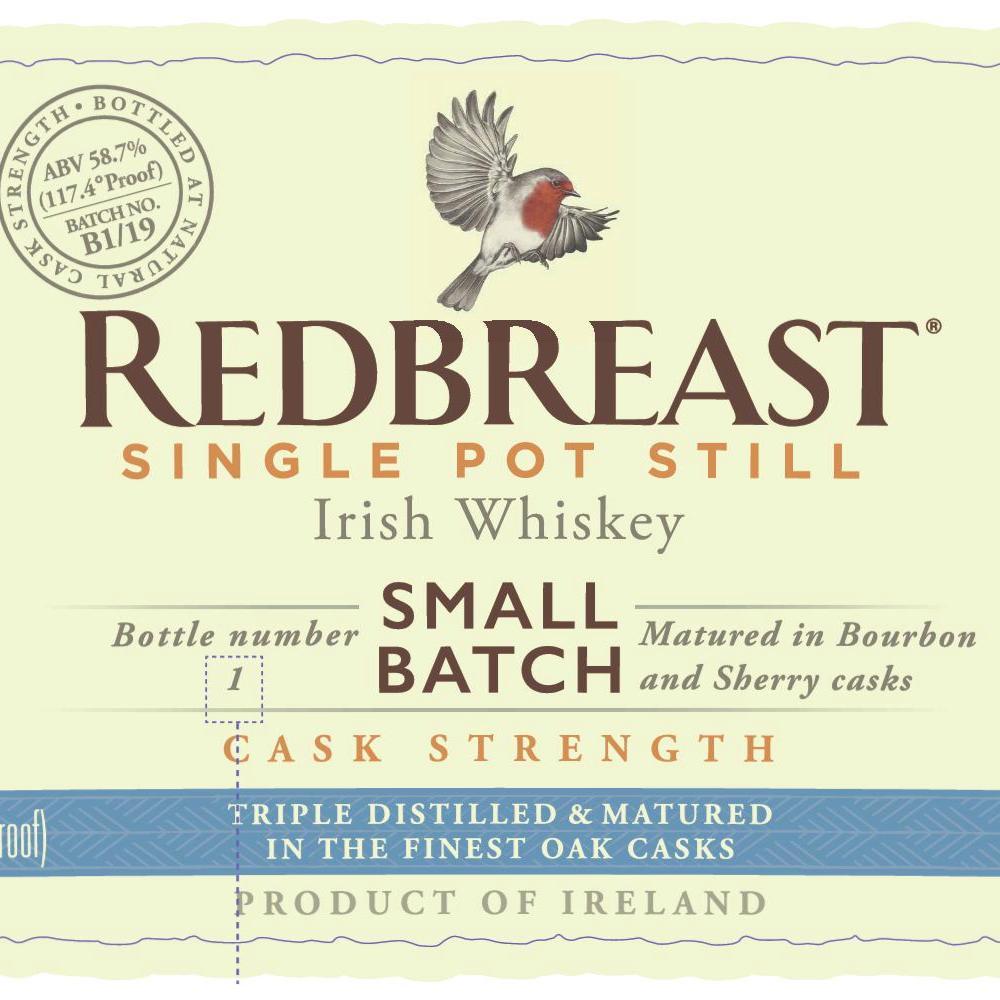 Redbreast Cask Strength Bourbon & Sherry Cask Finish Irish whiskey Redbreast