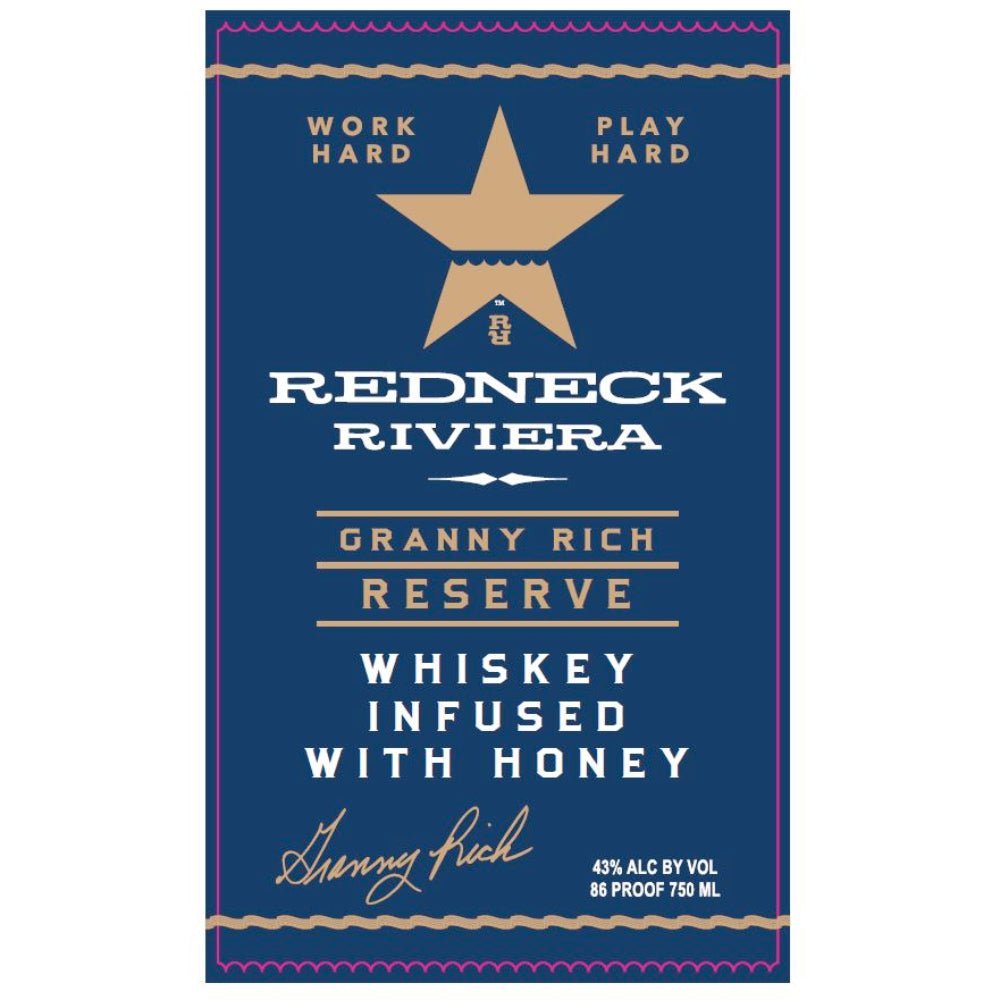 Redneck Riviera Granny Rich Reserve Honey Infused American Whiskey Redneck Riviera Whiskey   