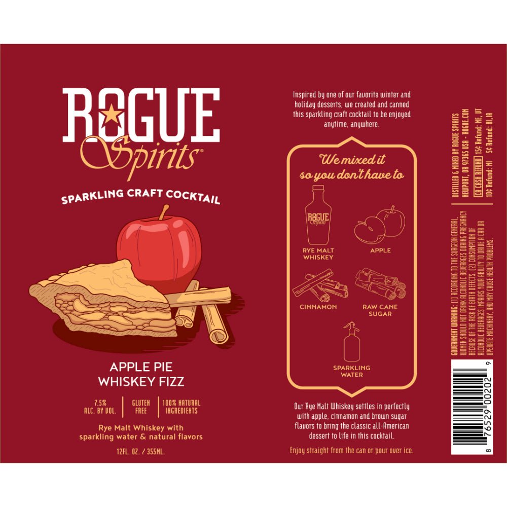 Rogue Apple Pie Whiskey Fizz Craft Cocktail Ready-To-Drink-Cocktails Rogue