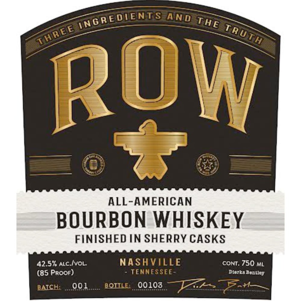 Row All-American Bourbon Whiskey By Dierks Bentley Bourbon Row Whiskey   