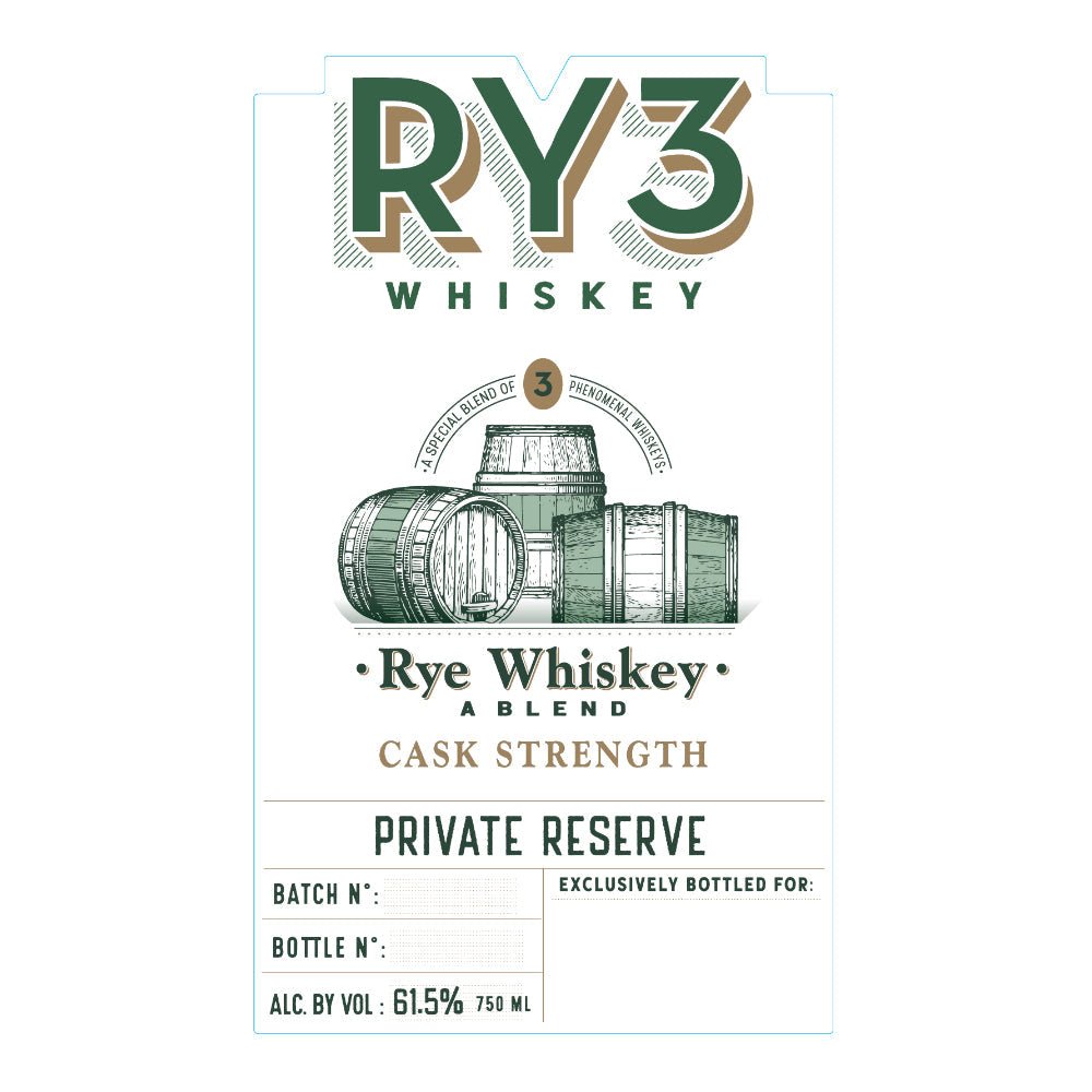 Ry3 Rum Cask Finish Blended Rye Whiskey Rye Whiskey Ry3 Whiskey