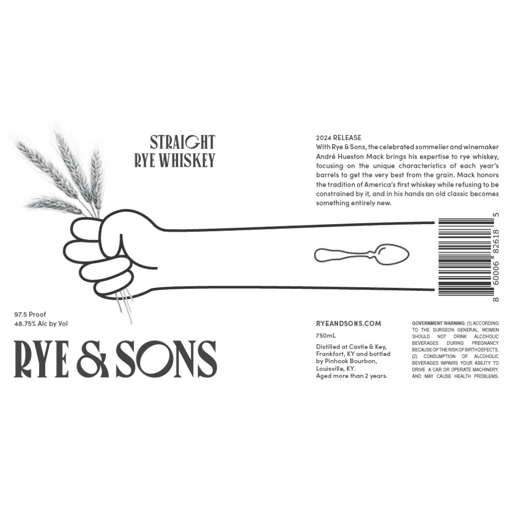 Rye & Sons Straight Rye 2024 Release Rye Whiskey Rye & Sons   