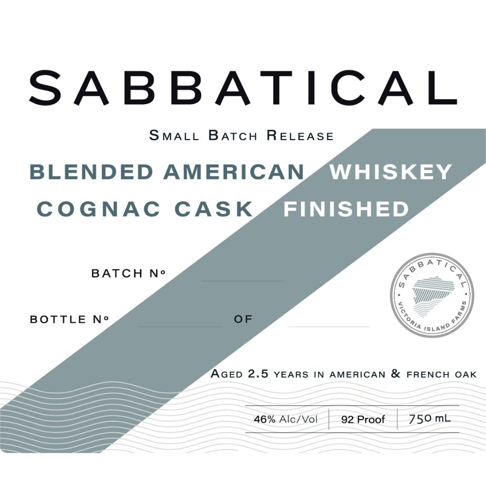 Sabbatical Cognac Cask Finished Blended American Whiskey American Whiskey Sabbatical Labs Distillery