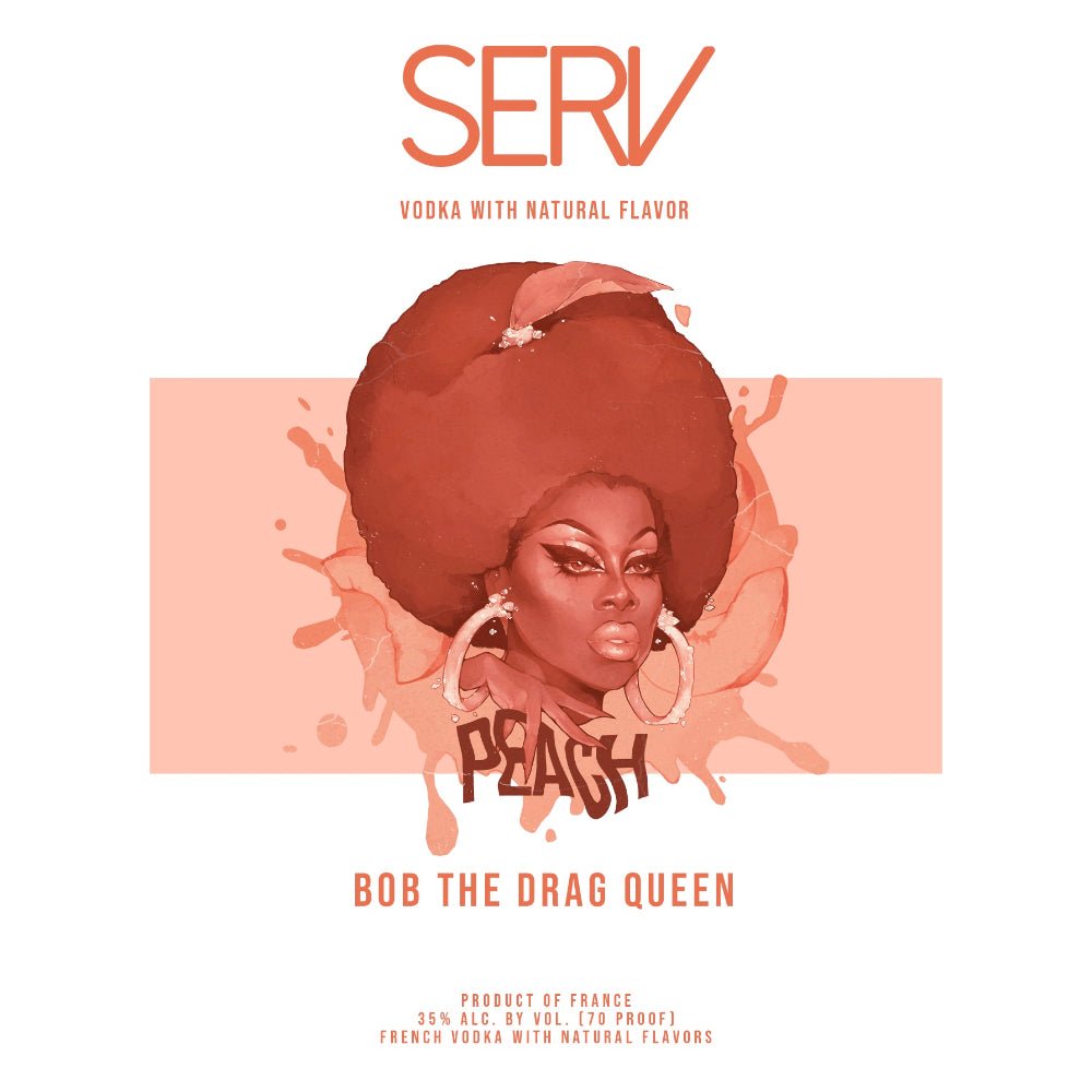 Serv Bob The Drag Queen Peach Vodka Vodka Serv Vodka   