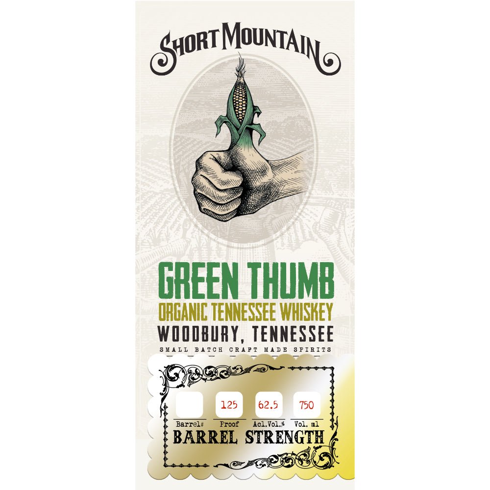 Short Mountain Green Thumb Organic Tennessee Whiskey American Whiskey Short Mountain Distillery