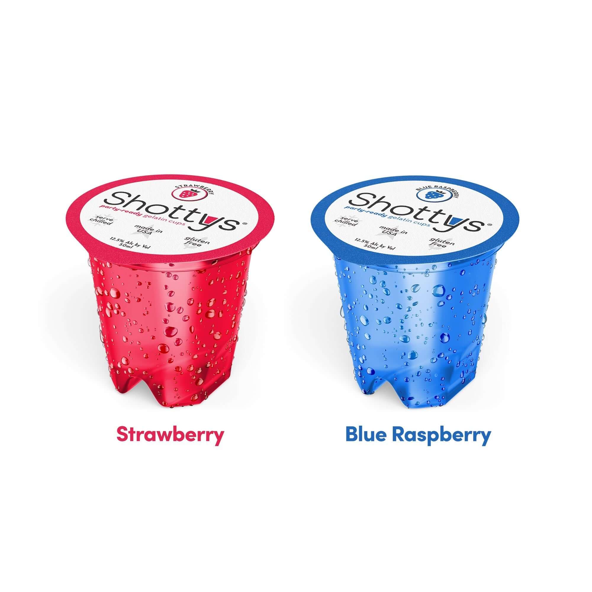 Shottys Strawberry/Blue Raspberry Gelatin Shots (8 shots)  Shottys   