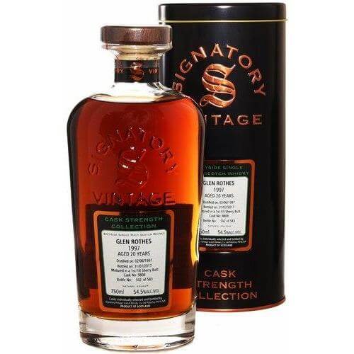 Signatory Cask Strength 1997 Glenrothes 23 Year Speyside Single Malt Scotch Whisky Scotch Signatory