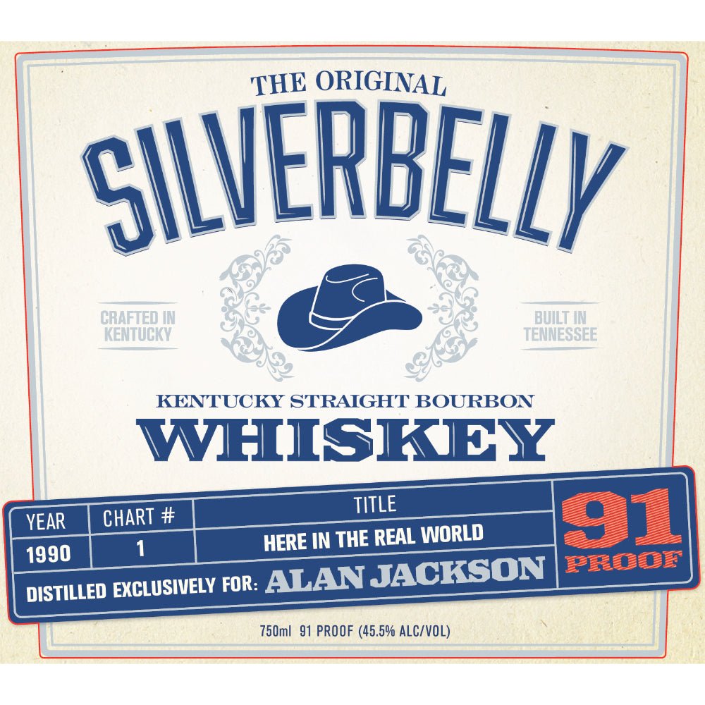 Silverbelly Bourbon By Alan Jackson - Here In The Real World Year 1990 Bourbon Silverbelly   