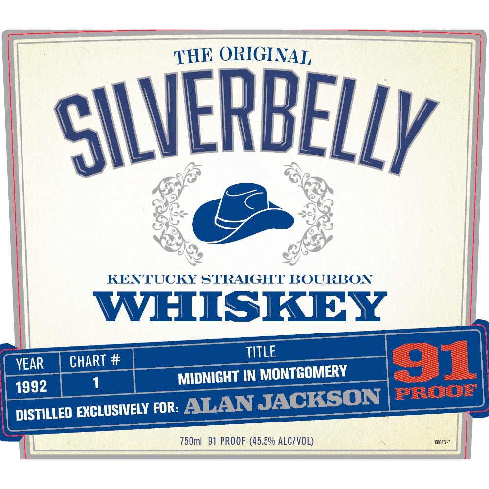 Silverbelly Bourbon By Alan Jackson - Midnight in Montgomery Year 1992 Bourbon Silverbelly   