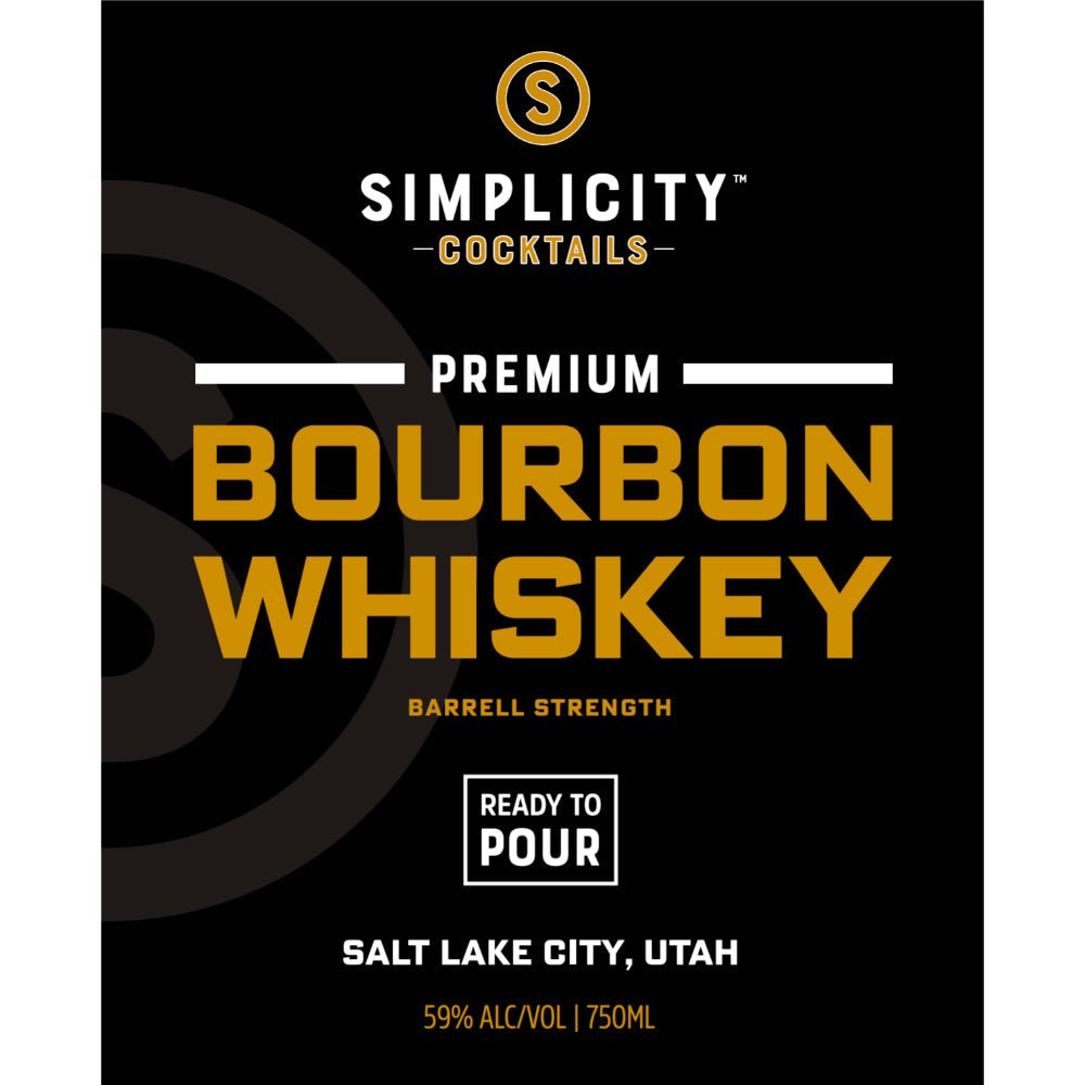 Simplicity Cocktails Premium Bourbon Whiskey Bourbon Simplicity Cocktails