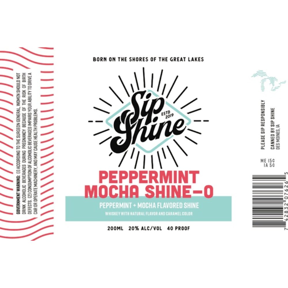 Sip Shine Peppermint Mocha Shine-O Ready-To-Drink Cocktails Sip Shine