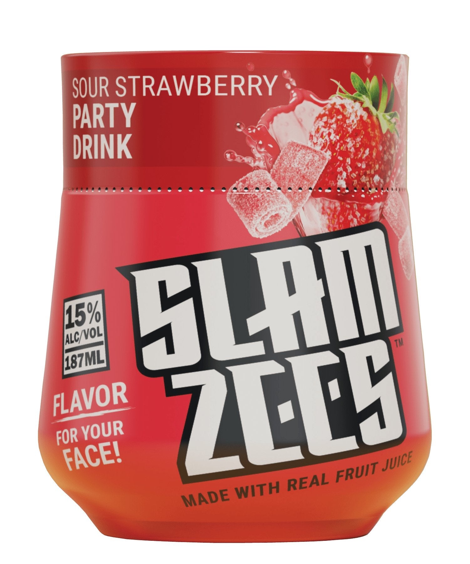 SLAMZEES Sour Strawberry 187ml Party Drink SLAMZEES   