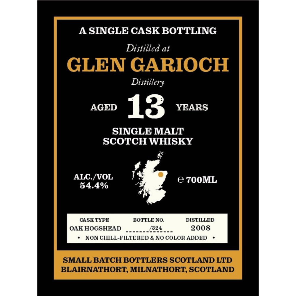 Small Batch Bottlers Glen Garioch 13 Year Old Scotch Small Batch Bottlers