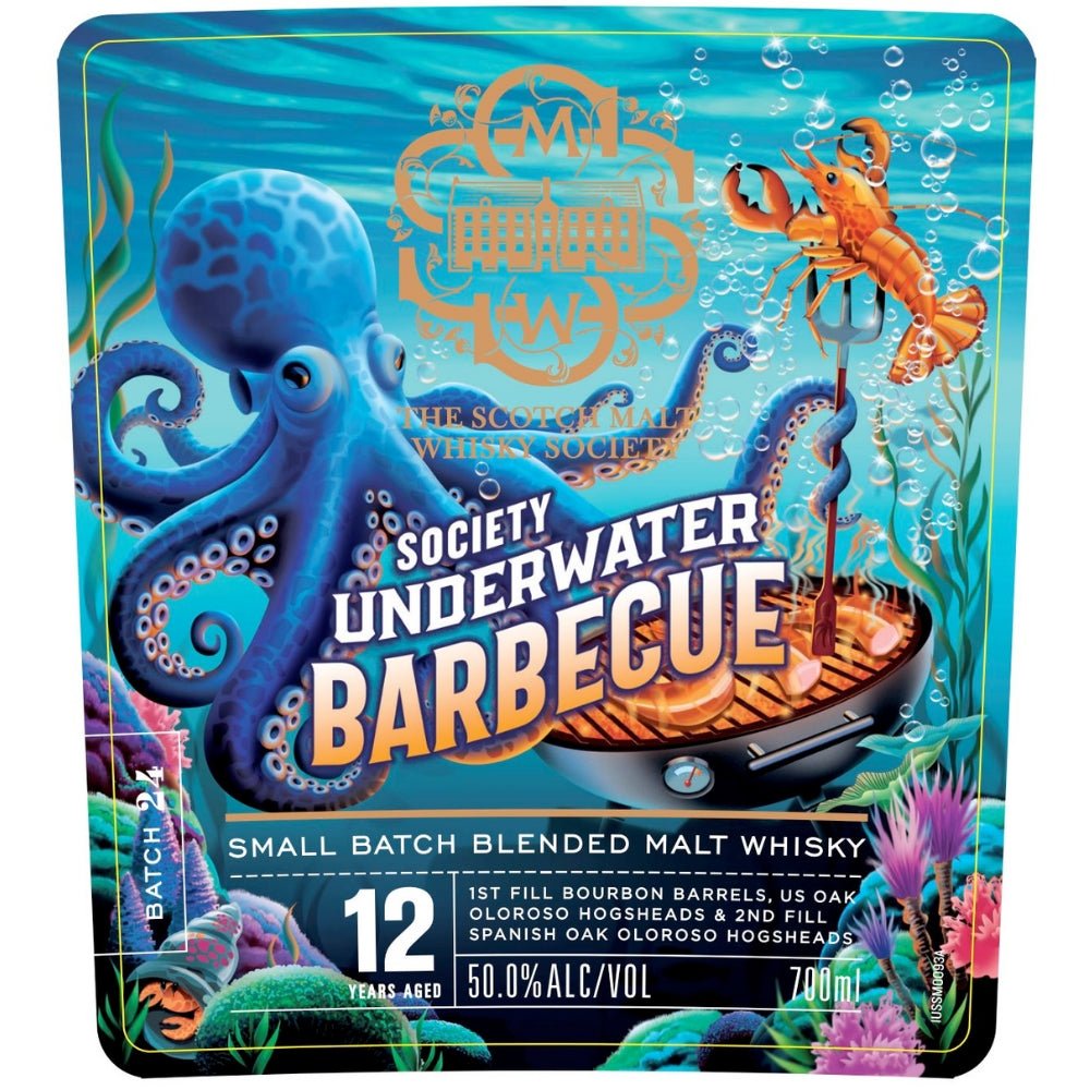 Society Underwater Barbecue 12 Year Old Blended Malt Whisky Malt Whiskey World Whiskey Society   