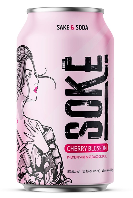 Soke Sake & Soda Cherry Blossom 4 Pack  Soke Sake & Soda   