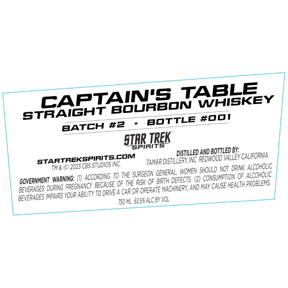 Star Trek Spirits Captain’s Table Straight Bourbon Batch #2 Bourbon Star Trek Spirits   