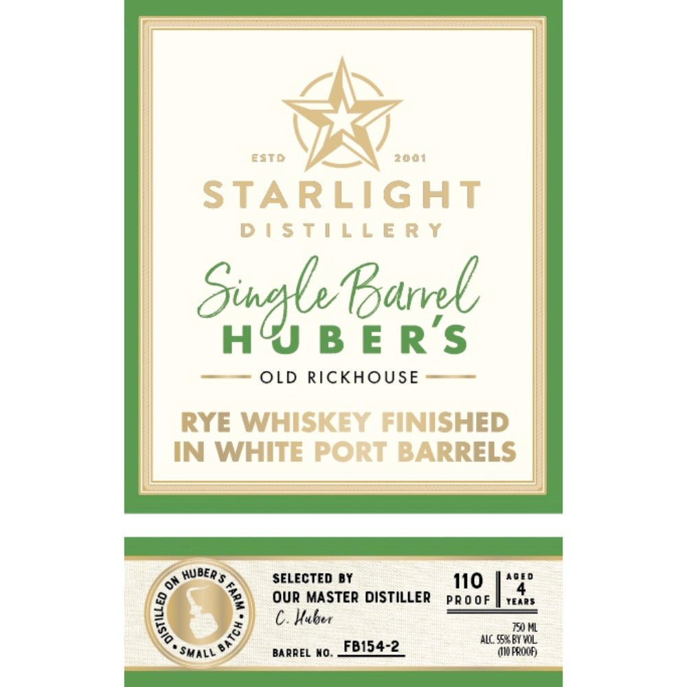 Starlight 4 Year Old Rye Finished in White Port Barrels Rye Whiskey Starlight Distillery   