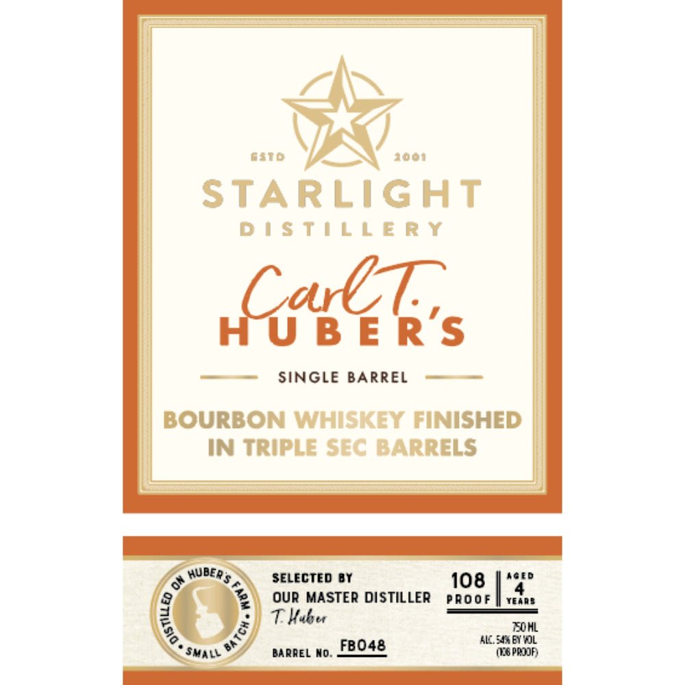 Starlight Bourbon Finished in Triple Sec Barrels Bourbon Starlight Distillery   