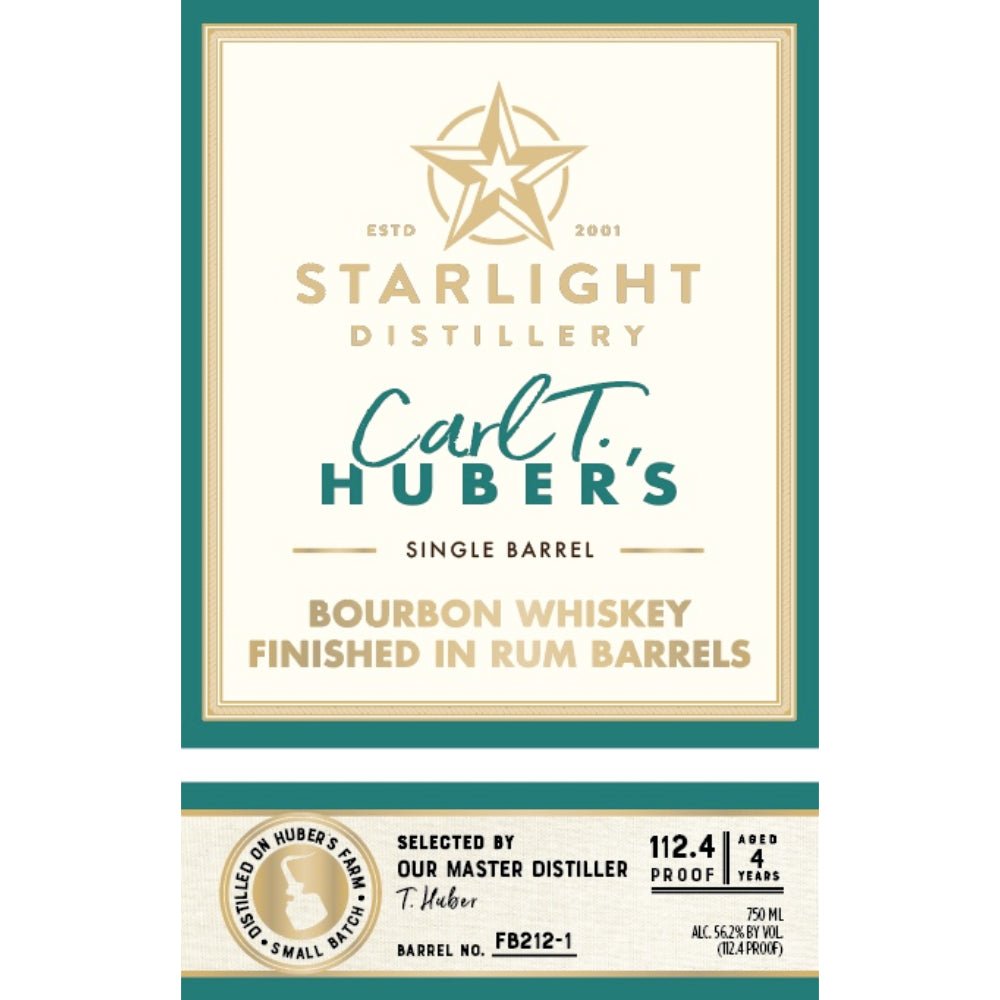 Starlight Carl T. Bourbon Finished In Rum Barrels Bourbon Starlight Distillery   