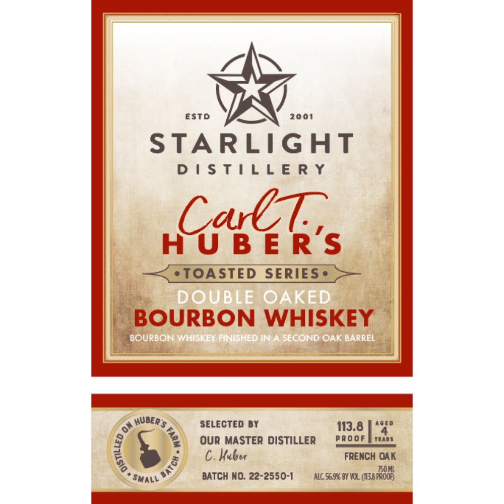 Starlight Carl T. Huber's Toasted Series Double Oaked Bourbon Bourbon Starlight Distillery   