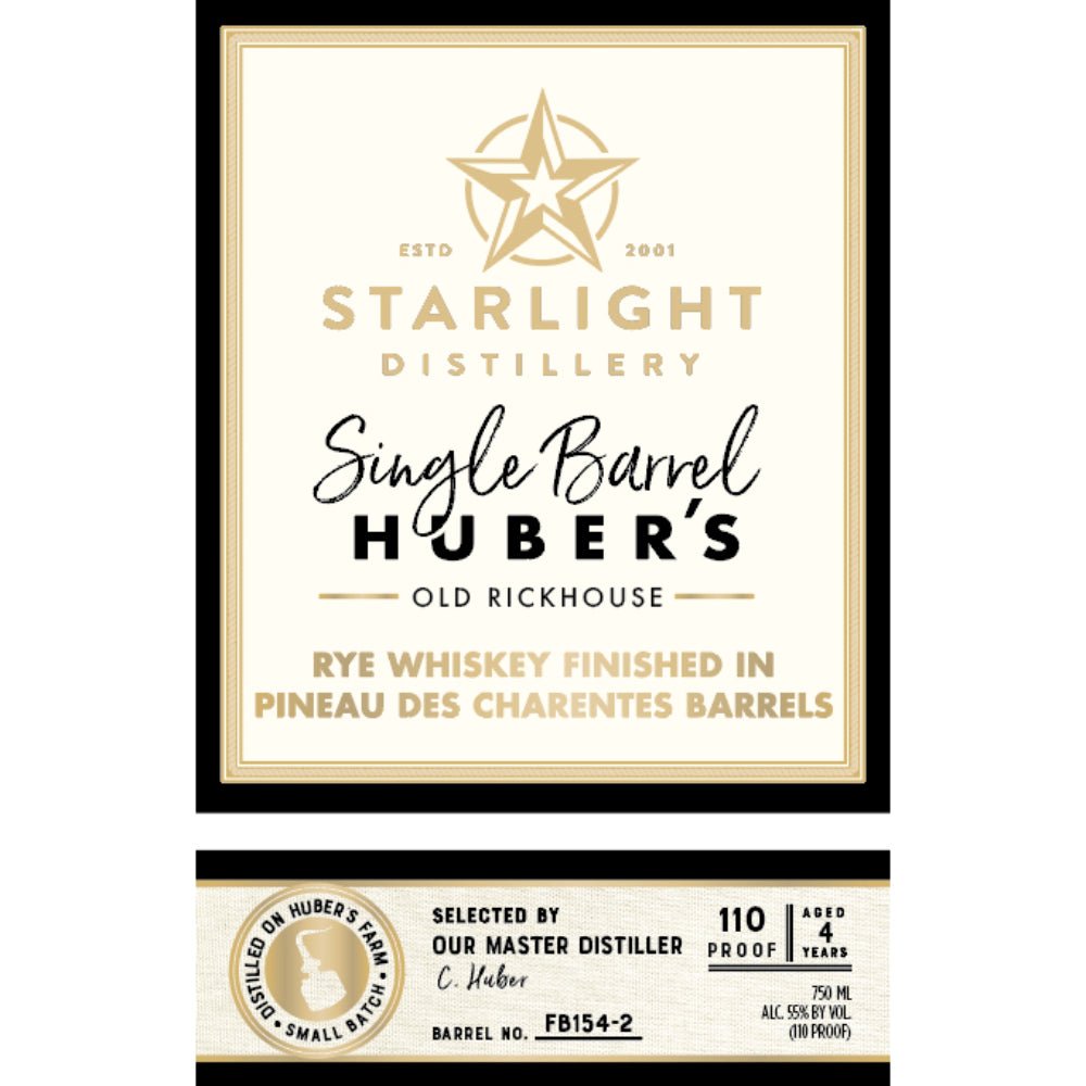 Starlight Rye Finished in Pineau des Charentes Barrels Rye Whiskey Starlight Distillery   