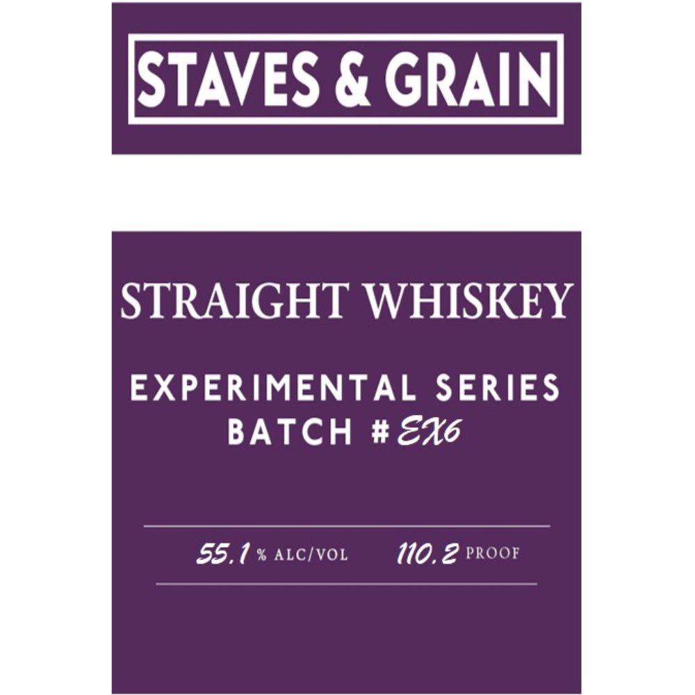 Staves & Grain Experimental Series Batch #EX3 Straight Whiskey American Whiskey Staves & Grain