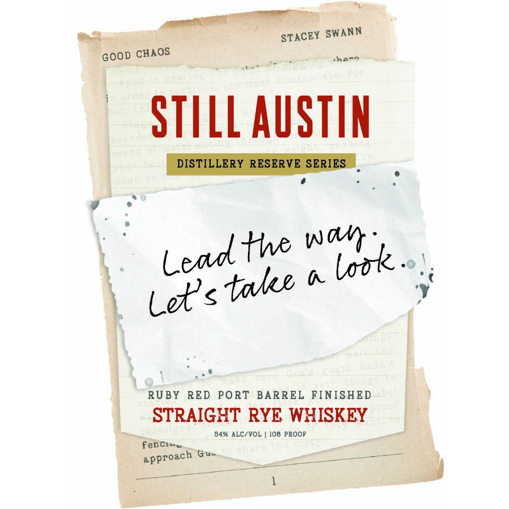 Still Austin Red Ruby Port Finished Straight Rye Rye Whiskey Still Austin Whiskey Co.   