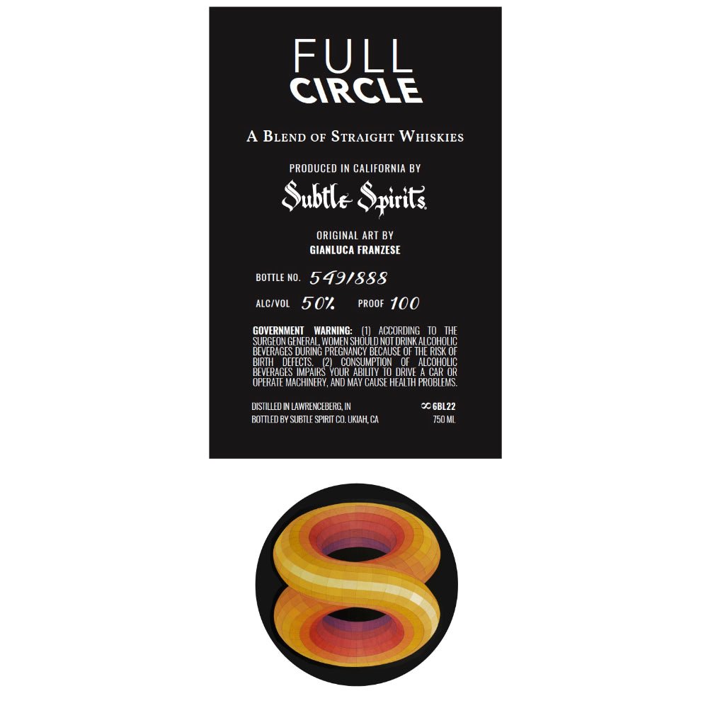 Subtle Spirits Full Circle Blended Whiskey By Gianluca Franzese Blended Whiskey Subtle Spirits   