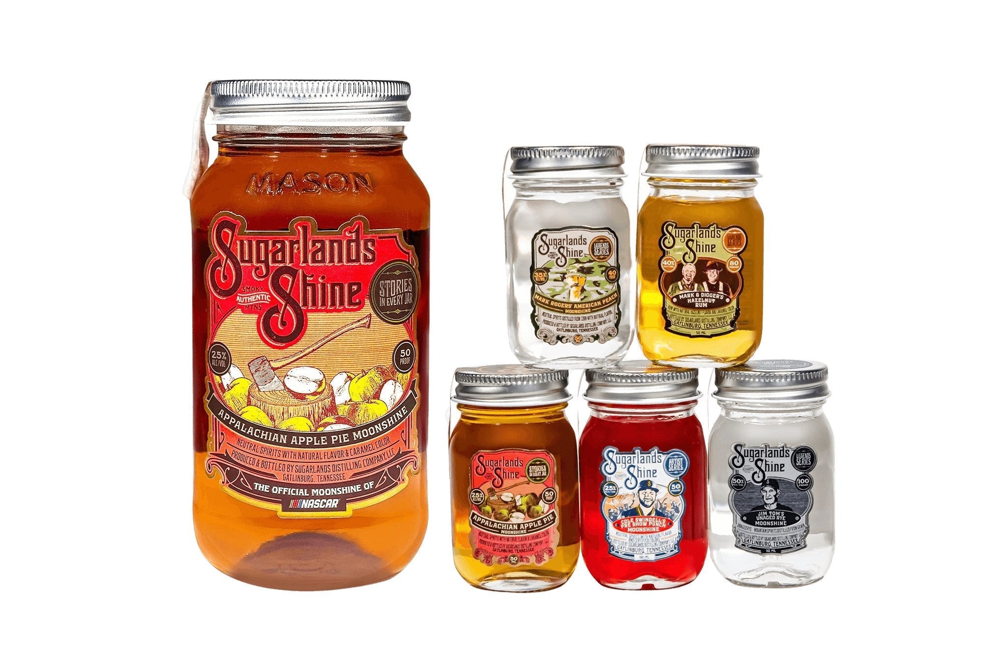 Sugarlands Shine Mini Jar Gift Sampling Set (5) Whiskey Sugarlands