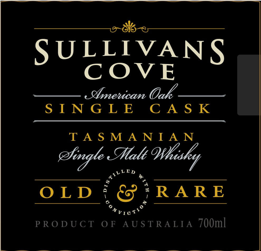 Sullivans Cove American Oak Single Cask Tasmanian Single Malt Whisky 700mL Single Malt Whiskey Old & Rare   