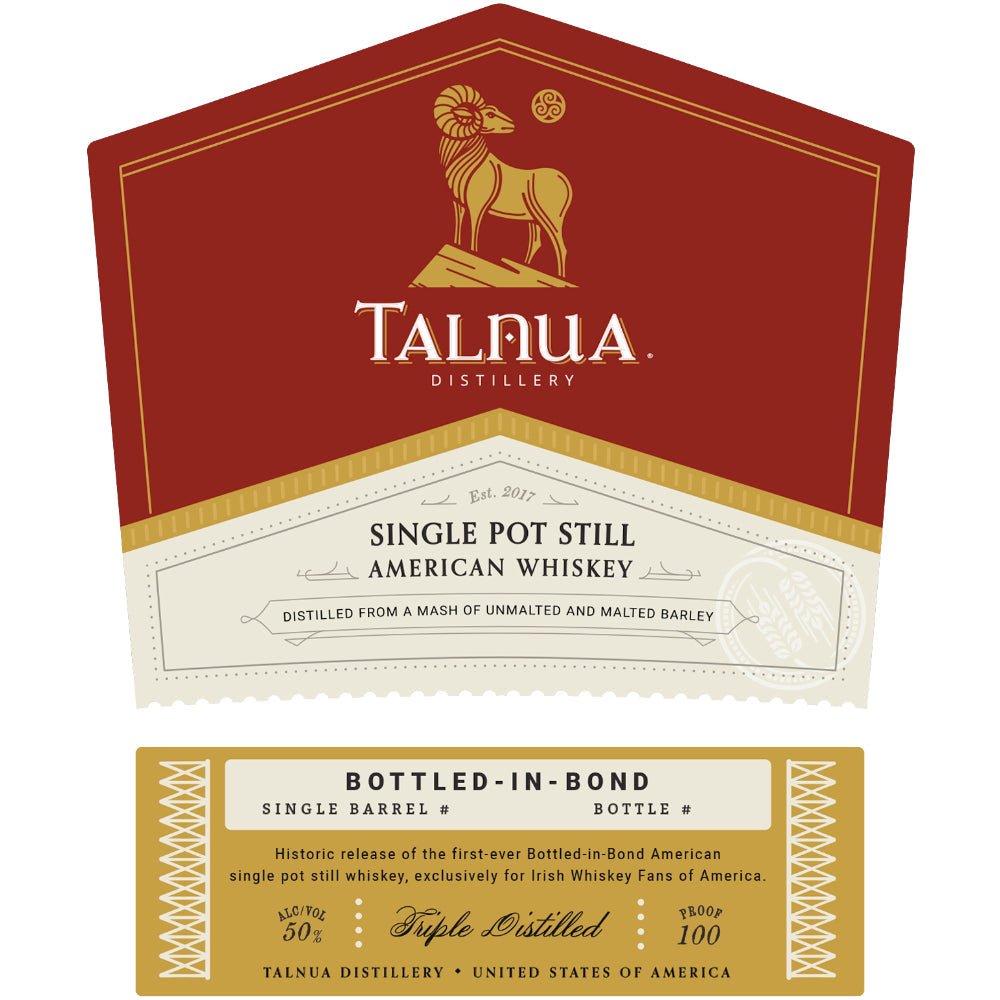 Talnua Bottled in Bond Single Pot Still American Whiskey American Whiskey Talnua Distillery   