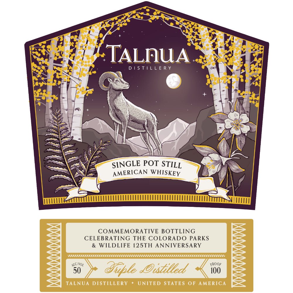 Talnua Colorado Parks & Wildlife 125th Anniversary Single Pot Still American Whiskey American Whiskey Talnua Distillery   