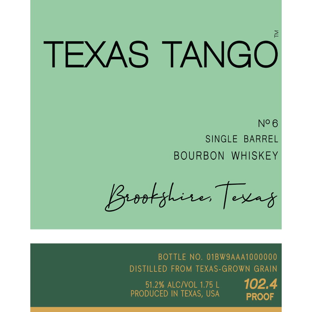 Texas Tango Single Barrel Bourbon Bourbon Texas Tango