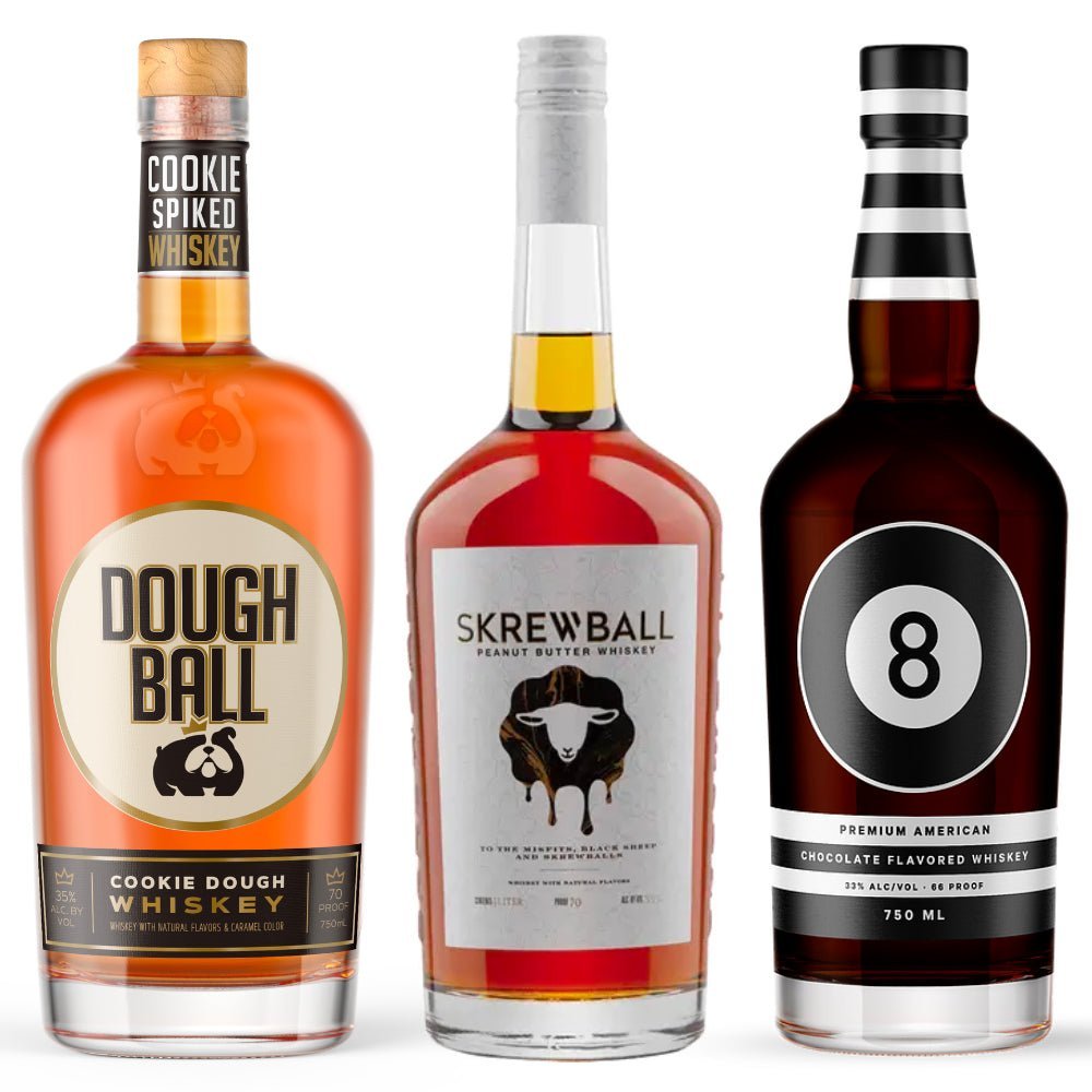 "The Balls" Bundle - Skrewball Peanut Butter, 8 Ball Chocolate & Dough Ball Cookie Dough Whiskey Whiskey Dough Ball   