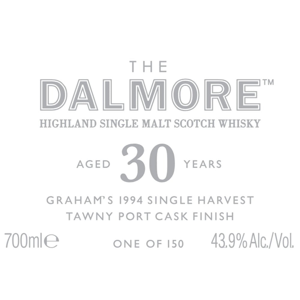 The Dalmore 30 Year Old Graham’s 1994 Single Harvest Tawny Port Cask Scotch The Dalmore   