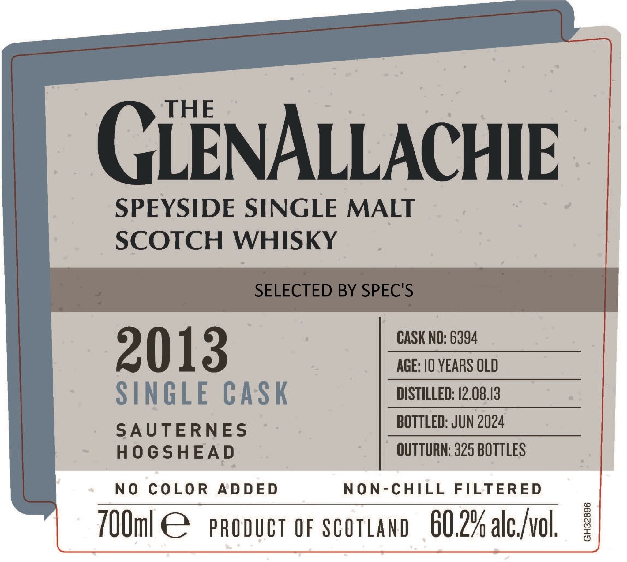 The GlenAllachie 2013 Single Cask Sauternes Hogshead 10 Year Old Single Malt Scotch Whisky GlenAllachie   