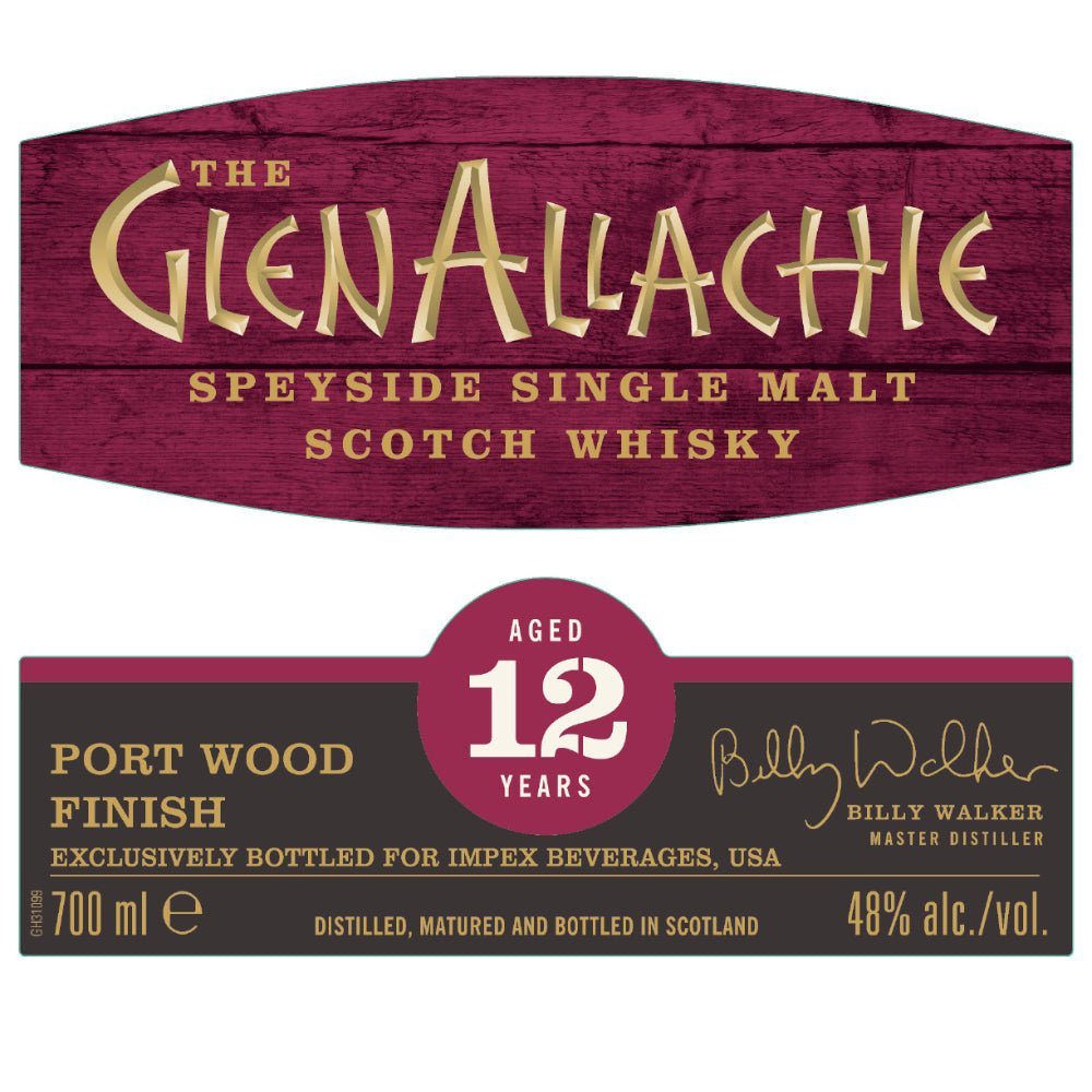 The GlenAllachie Portwood Finish 12 Year Old Scotch GlenAllachie   