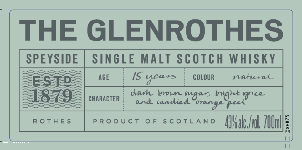 The Glenrothes 15 Year Old Speyside Single Malt Scotch Whisky Scotch The Glenrothes   