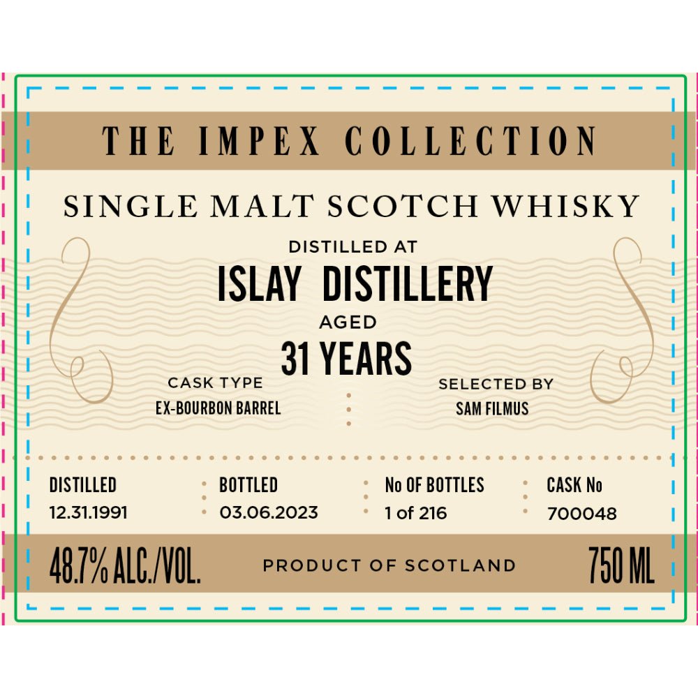 The ImpEx Collection Islay Distillery 31 Year Old 1991 Scotch Impex   