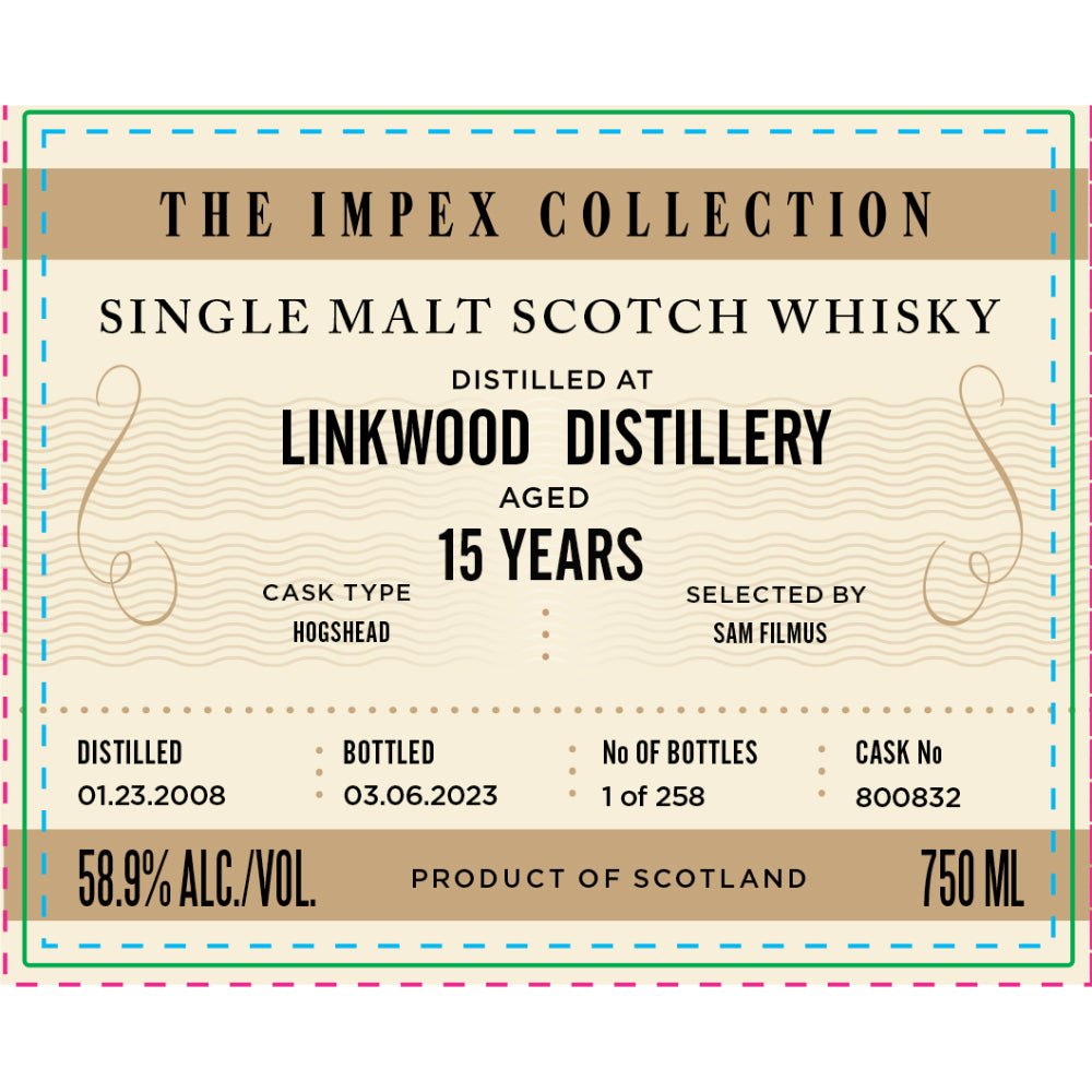 The ImpEx Collection Linkwood Distillery 15 Year Old 2008 Scotch Impex   