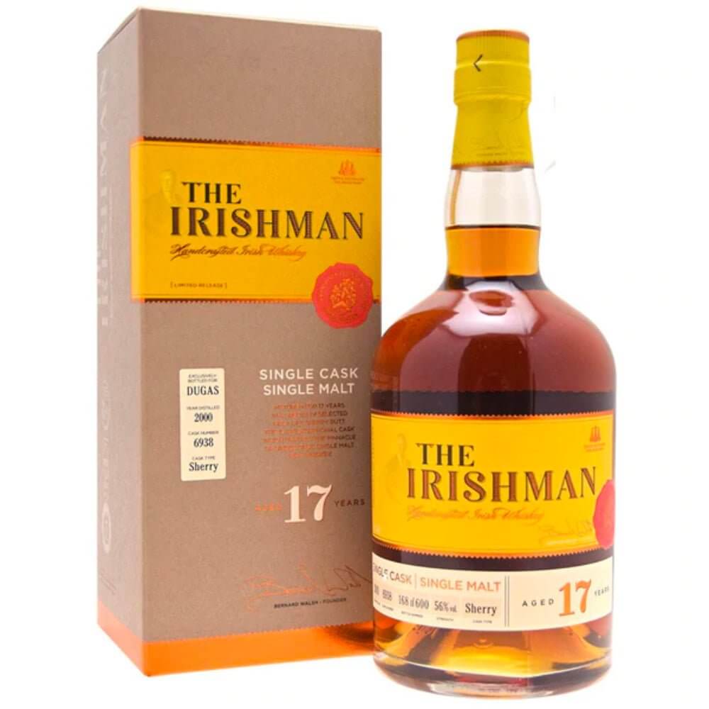 The Irishman 17 Year Old Single Cask Single Malt Irish whiskey Walsh Whiskey