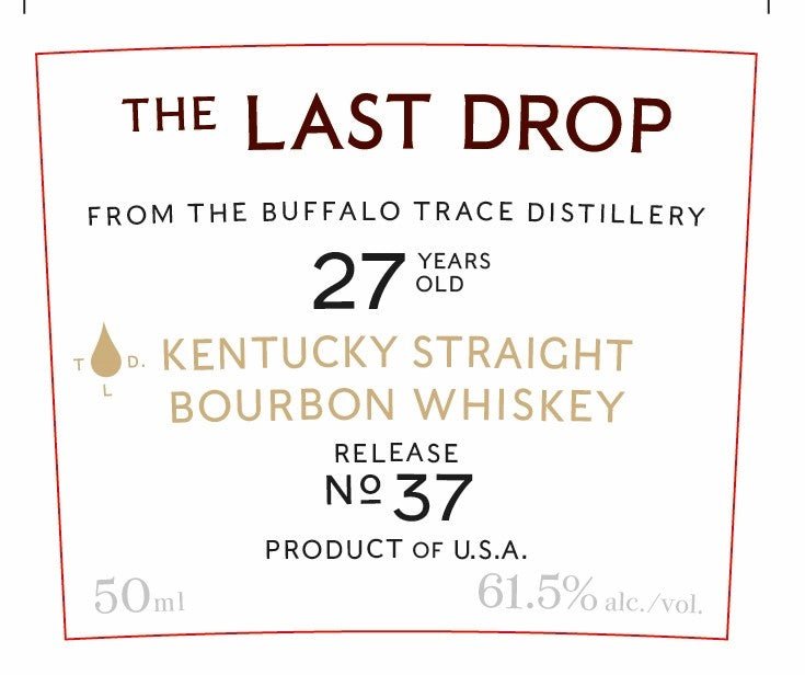 The Last Drop 27 Year-Old Kentucky Straight Bourbon Whiskey Release No. 37 50mL Bourbon Whiskey Buffalo Trace   