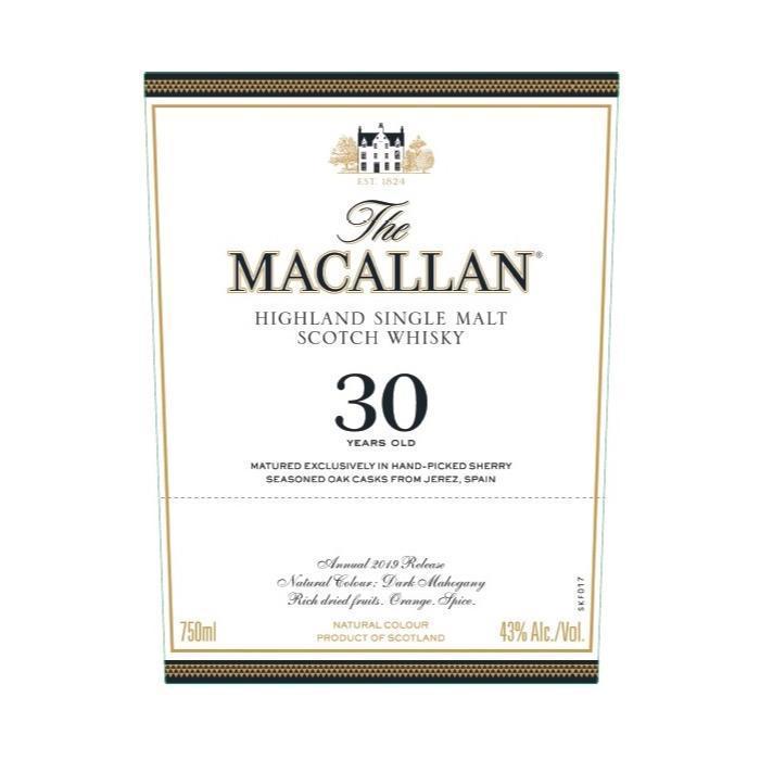 The Macallan 30 Year Old Sherry Oak 2019 Release Scotch The Macallan