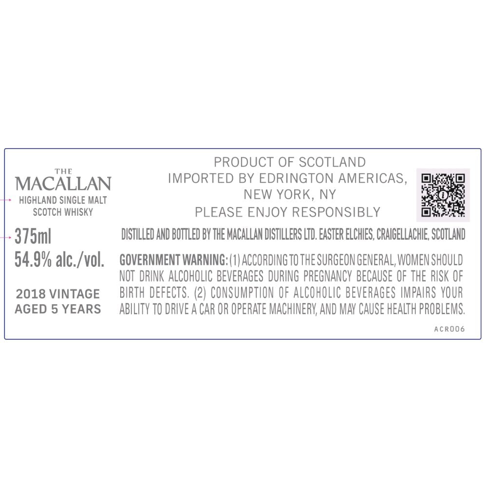 The Macallan 5 Year Old 2018 Vintage 375ml Scotch The Macallan   