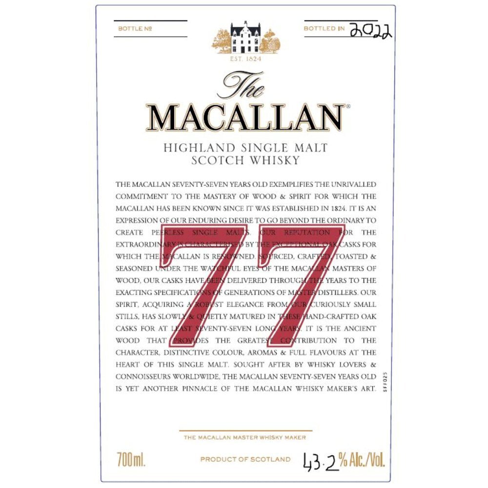 The Macallan 77 Year Old Scotch The Macallan   