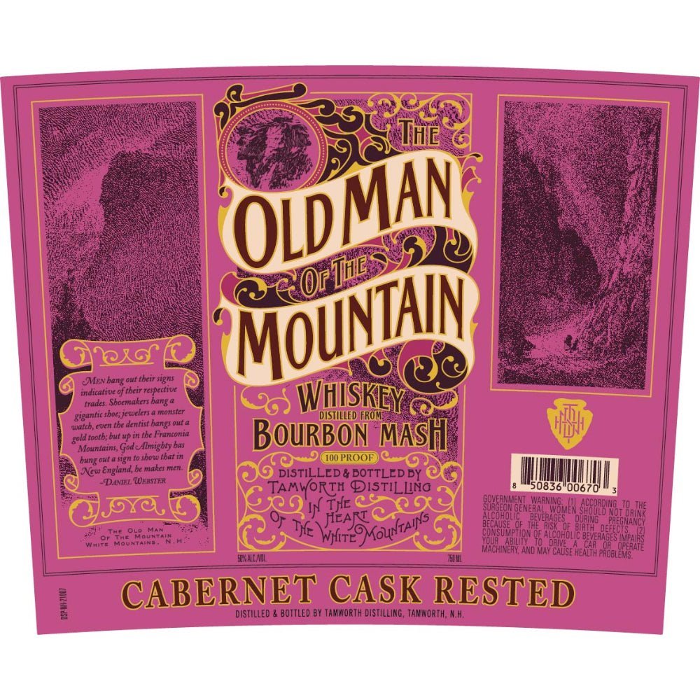 The Old Man of the Mountain Cabernet Cask Rested Whiskey American Whiskey Tamworth Distilling   